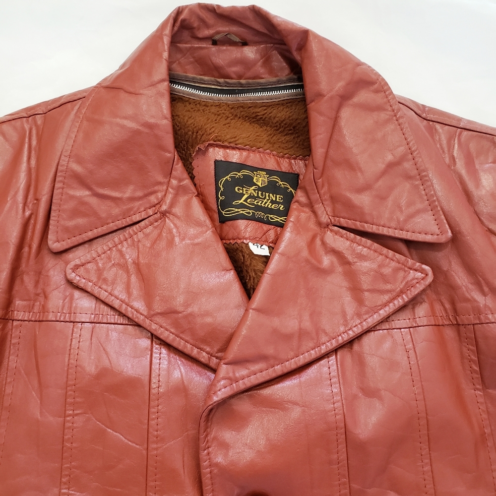 Vintage Genuine Leather Women Jacket - Picture 7 of 8